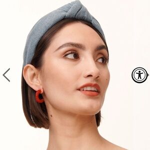 lele sadoughi chambray headband